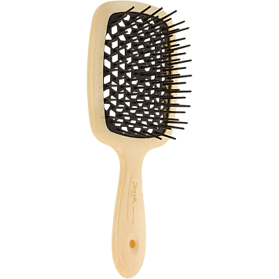 Superbrush Щетка для волос пастельно желтая с черным