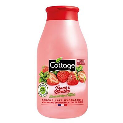 Молочко для душа увлажняющее Клубника и мята