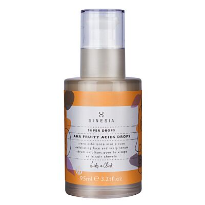 SUPER DROPS Ексфоліювальний серум з AHA кислотами для обличчя та шкіри голови