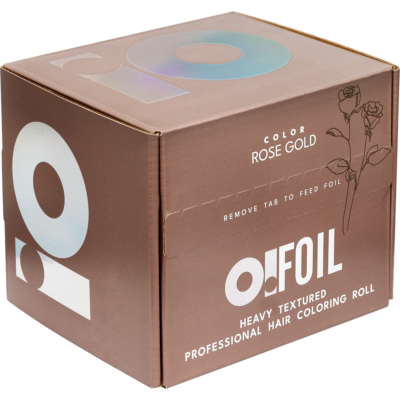 Фольга з тисненням рулон Рожеве золото 100м