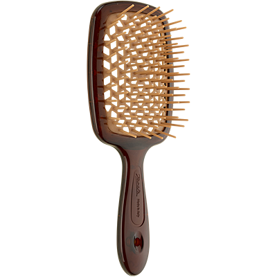 Superbrush Small Щетка для волос коричневая с бежевым