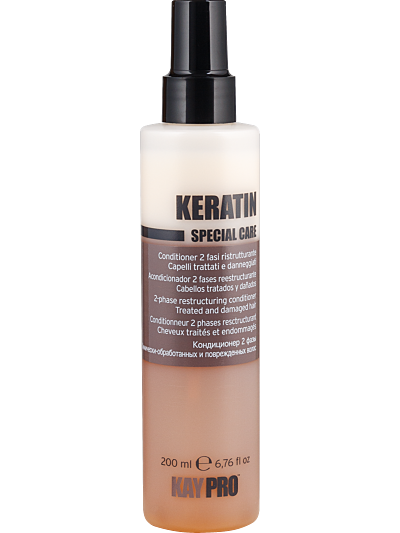 Keratin Кондиционер двухфазный с кератином для химически поврежденных волос 200мл