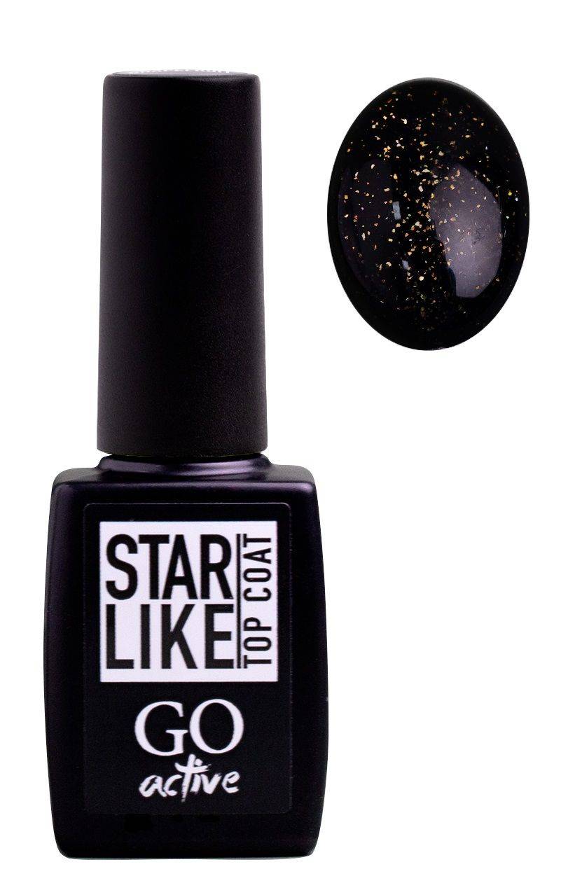 Закрепитель гель-лака с шиммером Top Coat GOLD 02