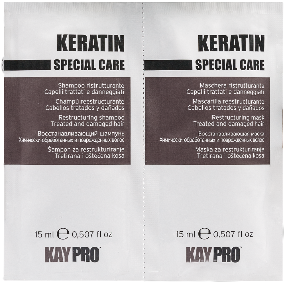 Keratin Шампунь+Маска з кератином 15+15 мл