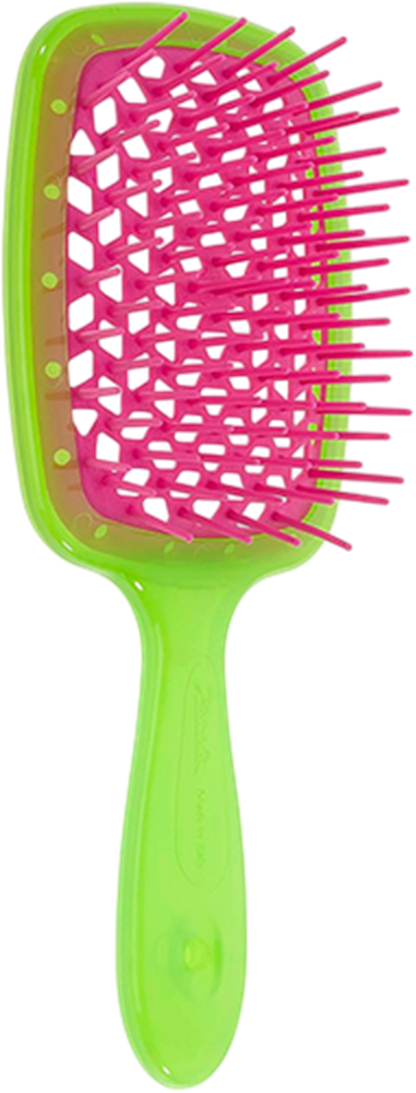 Superbrush Щетка для волос салатовая с малиновым