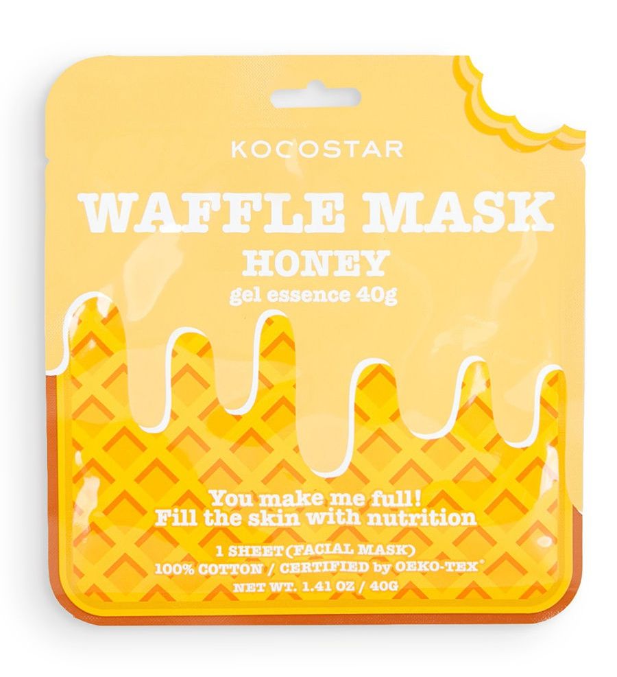 Освежающая и смягчающая вафельная маска для лица Сливочное мороженое