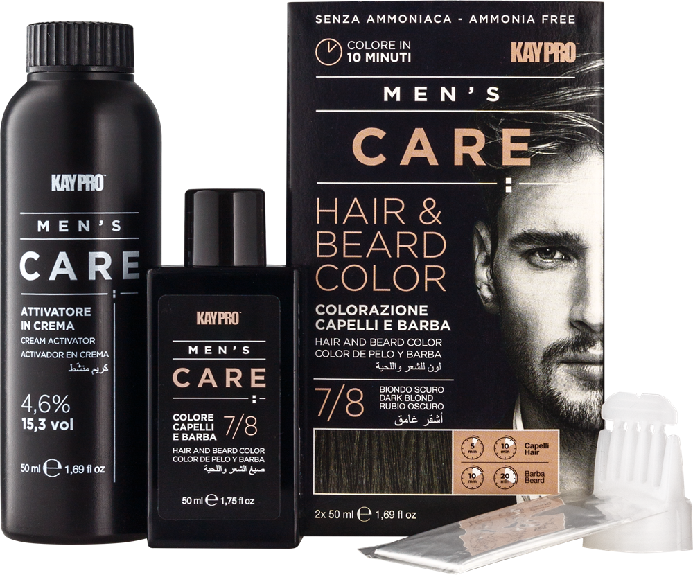 MEN'S CARE Набір для фарбування волосся і бороди Темний блондин