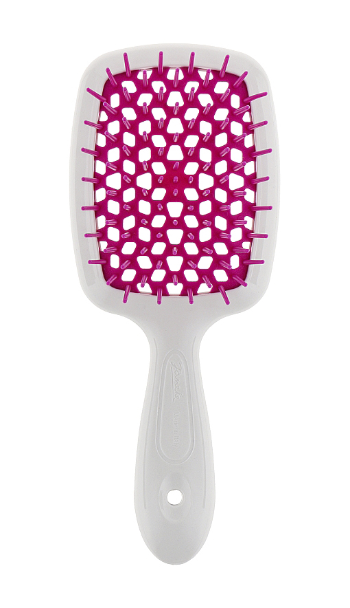 Superbrush Small Щітка для волосся біла з фуксією