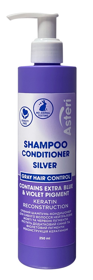 Silver Срібний шампунь-кондиціонер для сивого волосся з кератином