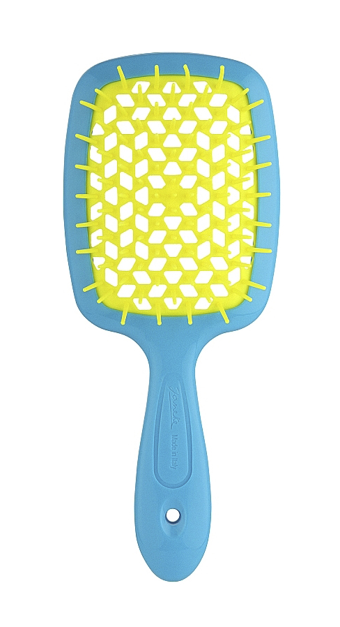 Superbrush Щетка для волос голубая с желтым